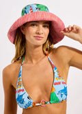 Seafolly Oversized Bucket Hat Viva Vacation Powder Blue