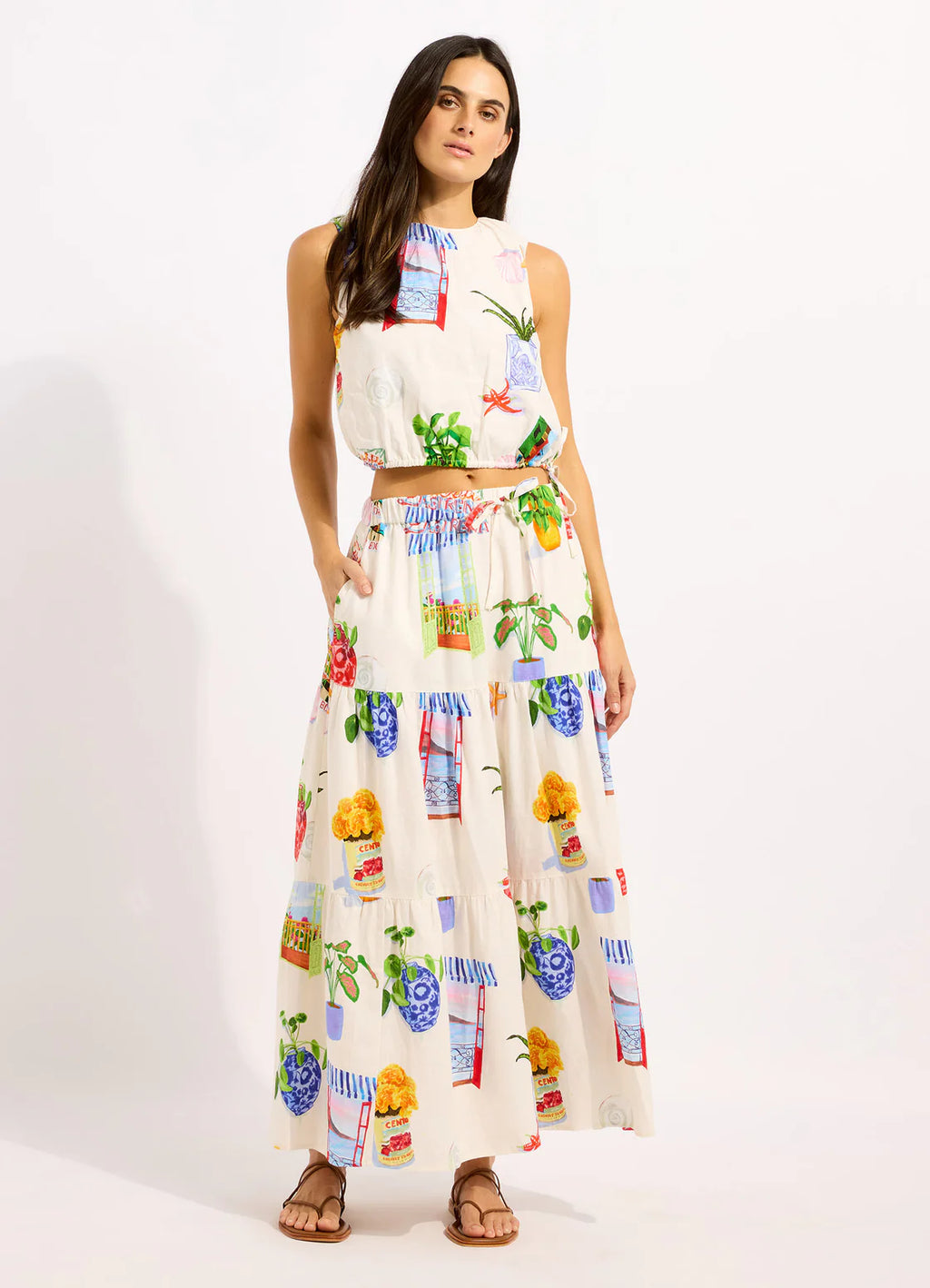 Seafolly La Boca Drawcord Waist Top