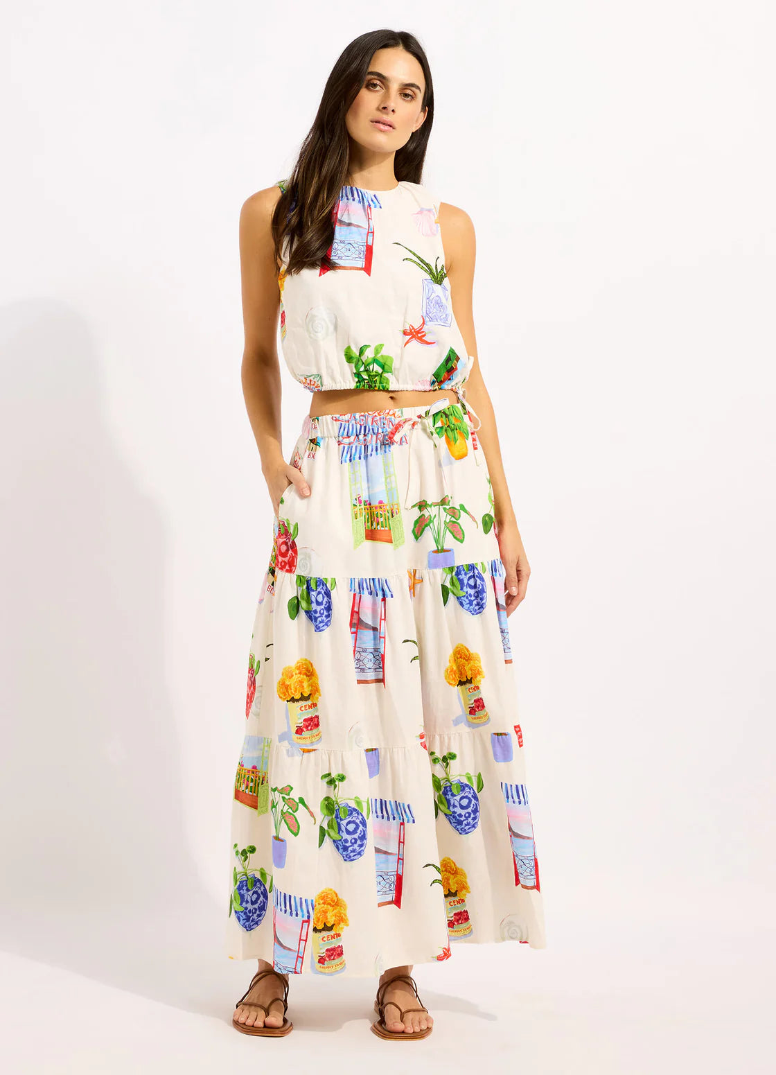 Seafolly La Boca Drawcord Waist Top