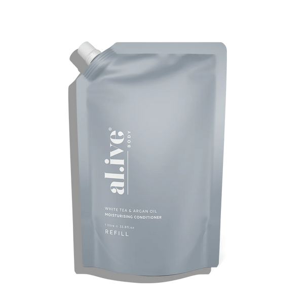 Al.ive Body 1 Ltr Moisturising Conditioner Refill- White Tea & Argan Oil