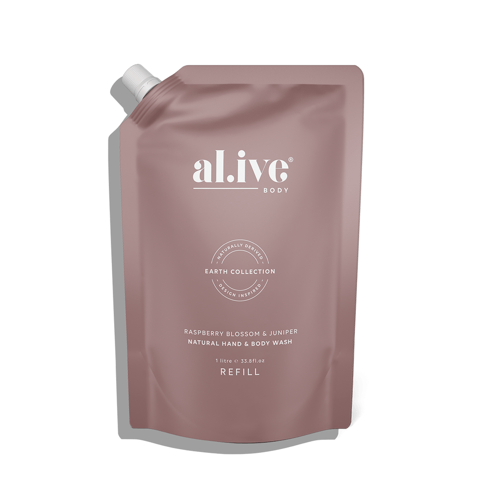 Al.ive Body 1 LTR WASH REFILL - RASPBERRY BLOSSOM & JUNIPER