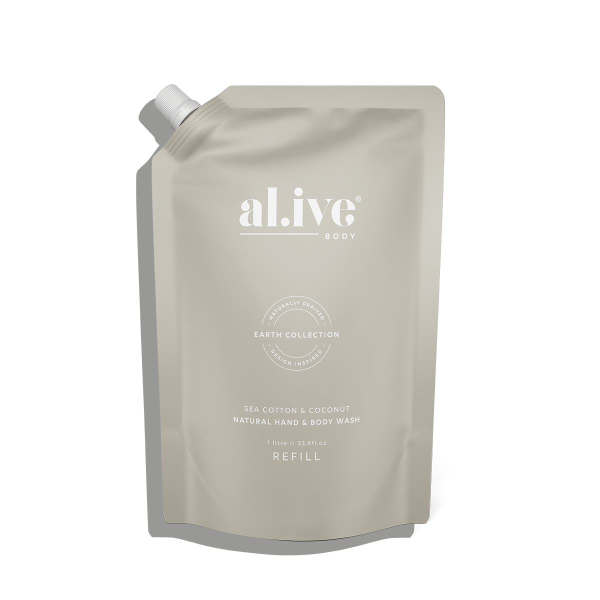 Al.ive Body 1 LTR WASH REFILL - SEA COTTON & COCONUT