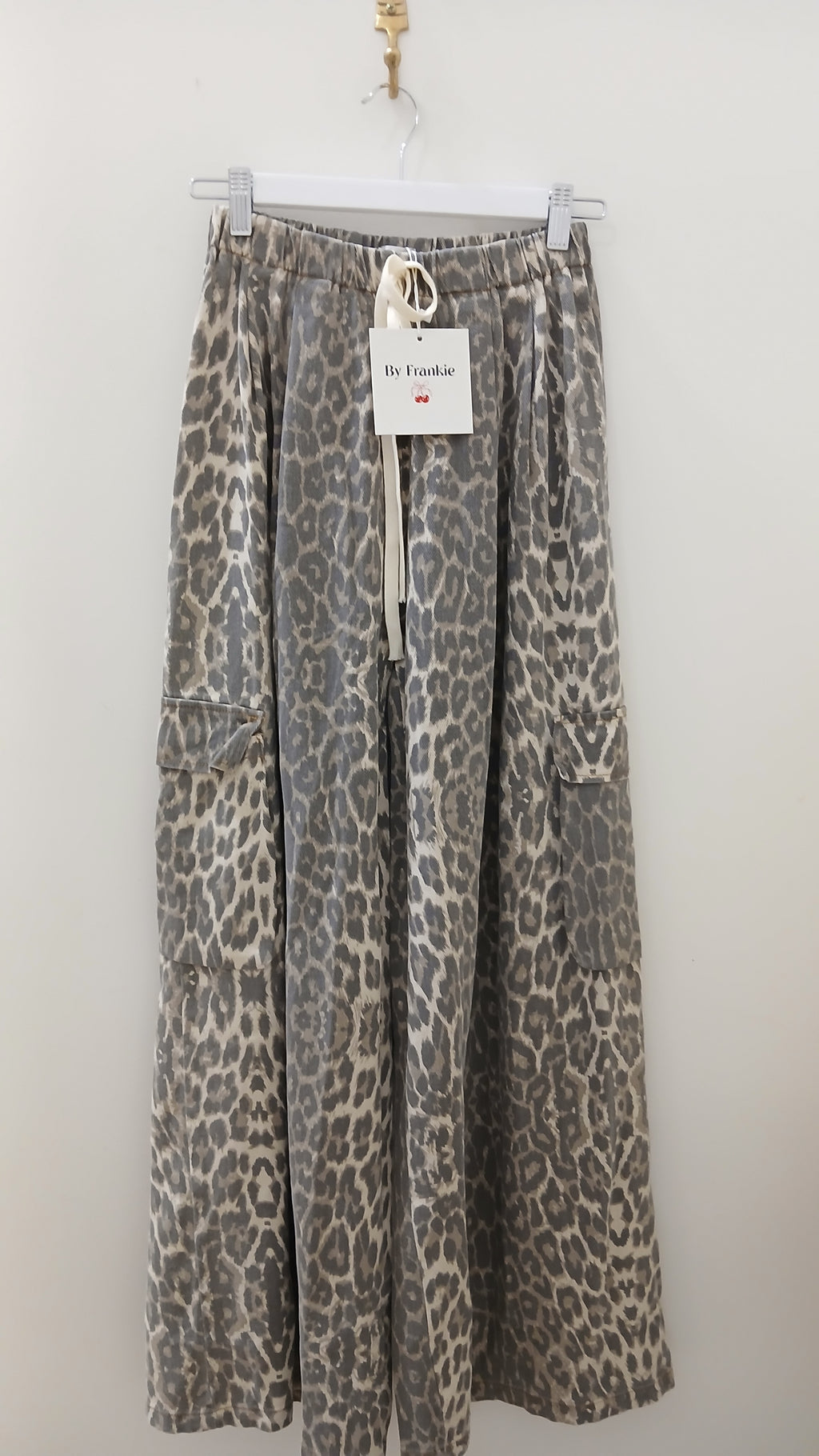 By Frankie Elargo Denim Cargo Pant - Leopard