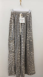 By Frankie Elargo Denim Cargo Pant - Leopard