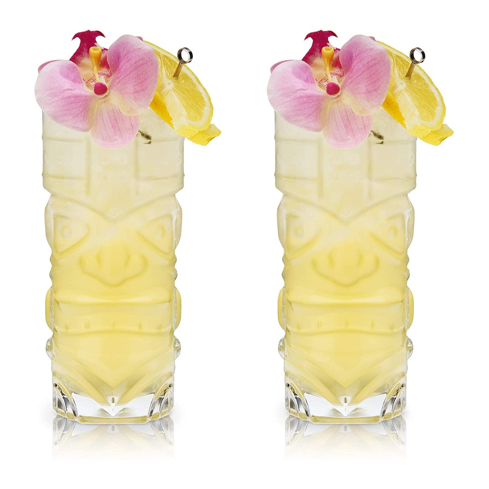 Viski Crystal Tiki Glasses Set of 2