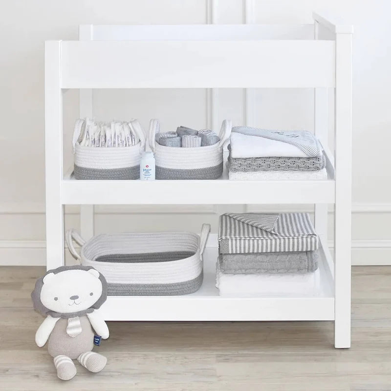 Living Textiles 3 Piece Nursery Storage Set -White