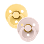 BIBS Colour Soother Double Pack - Assorted (Round/Natural Rubber)
