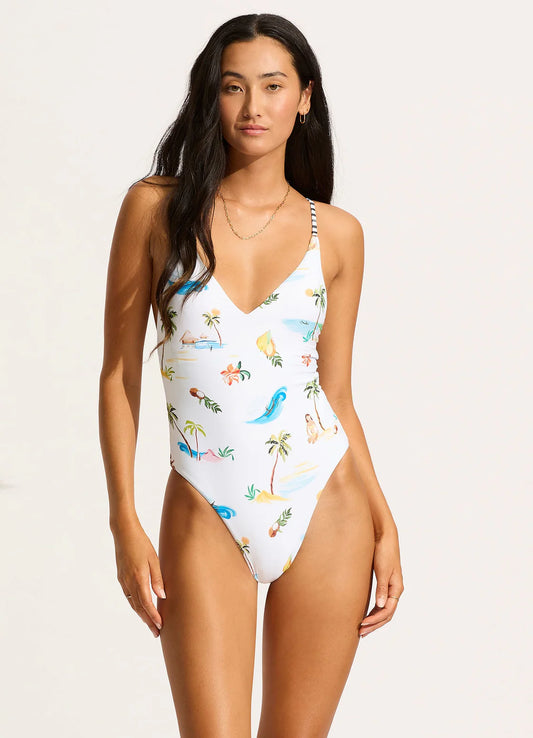 SeaFolly- V Neck One Piece