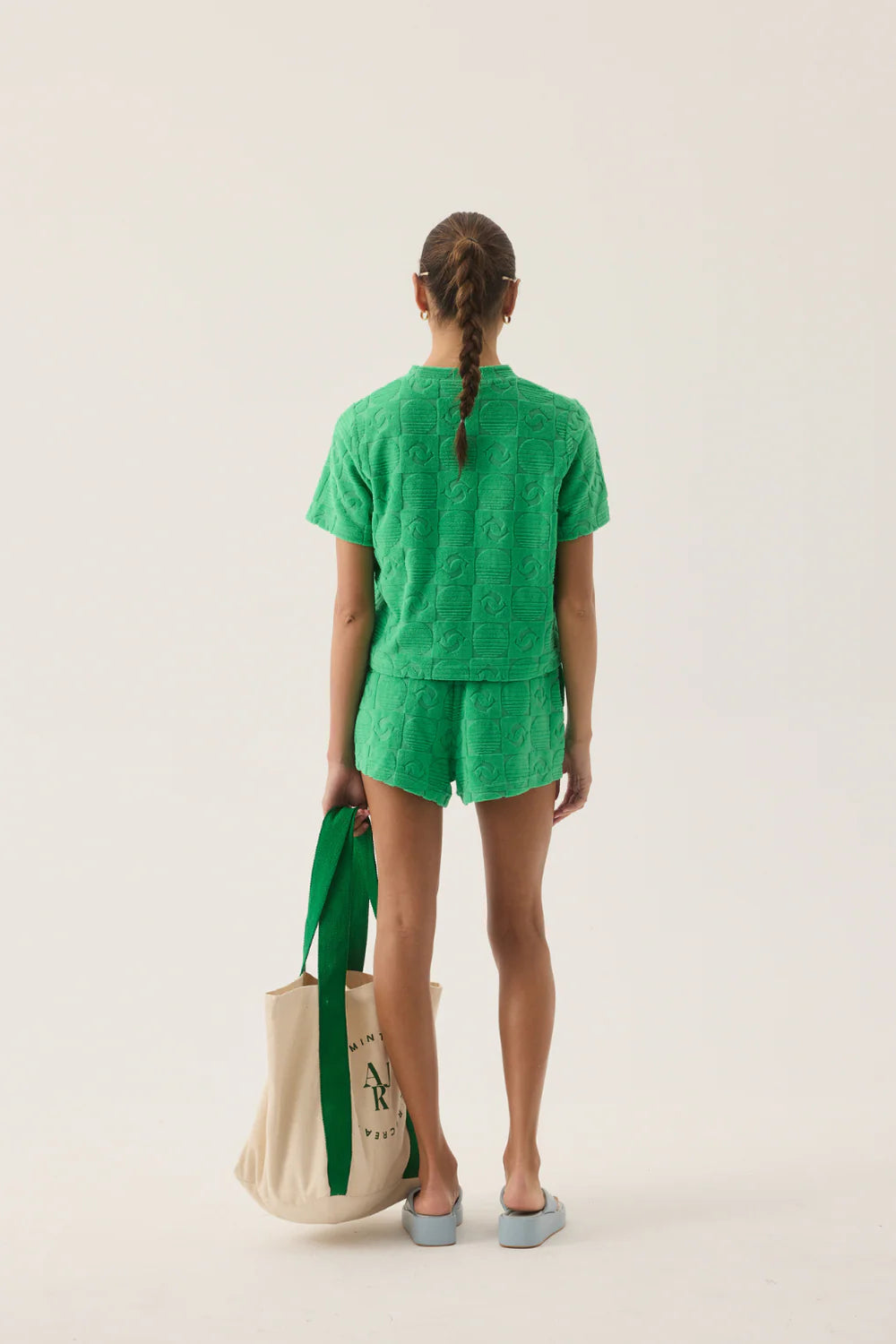 Araminta James Cruise Terry Top Tropical Green