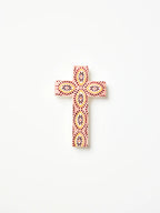 Jones & Co Samira Small Cross Pink Eyes