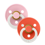 BIBS Colour Soother Double Pack - GLOW - Assorted (Round/Natural Rubber)