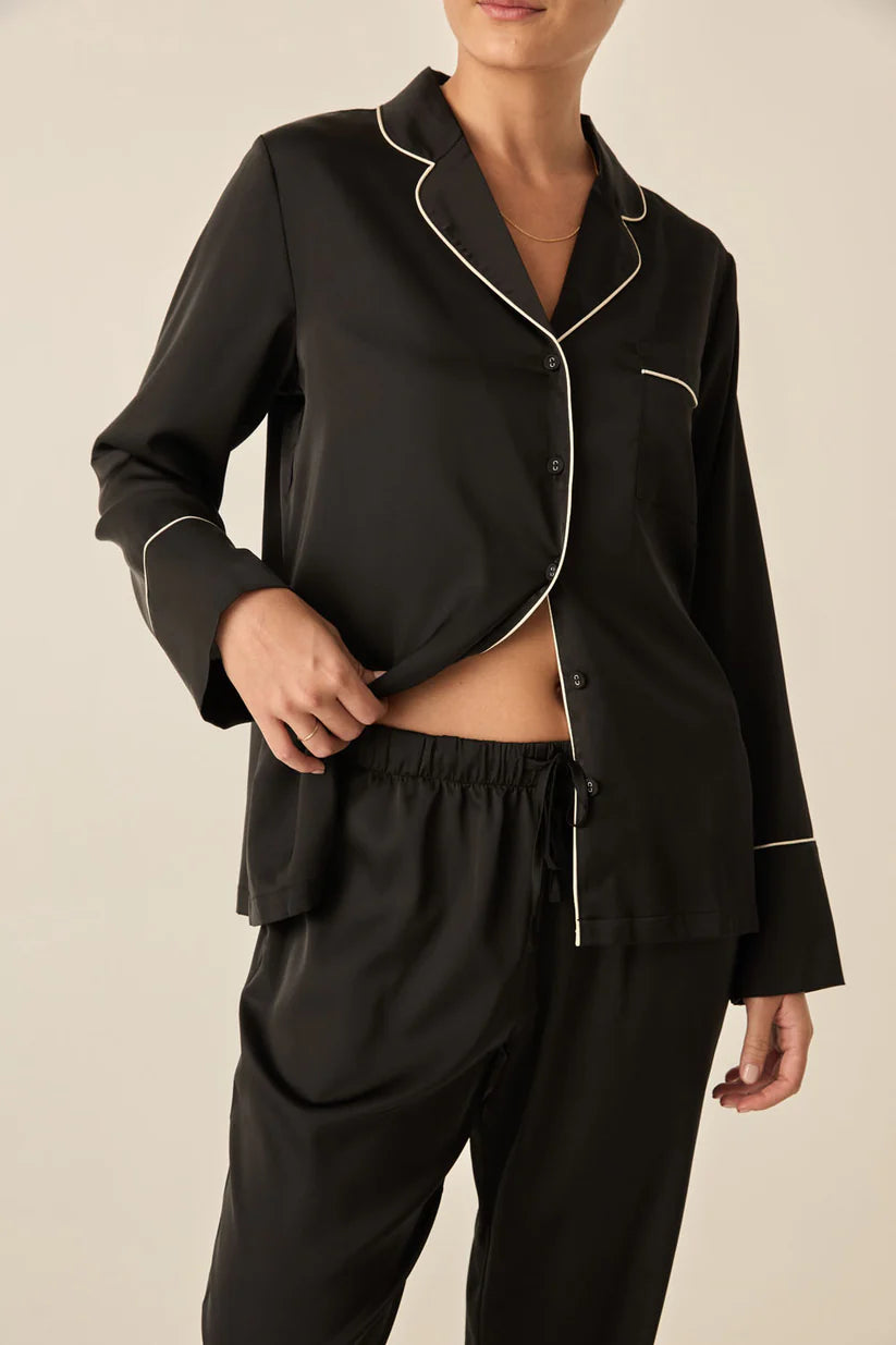 Gingerlilly - Adele Black Satin Set