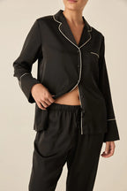 Gingerlilly - Adele Black Satin Set