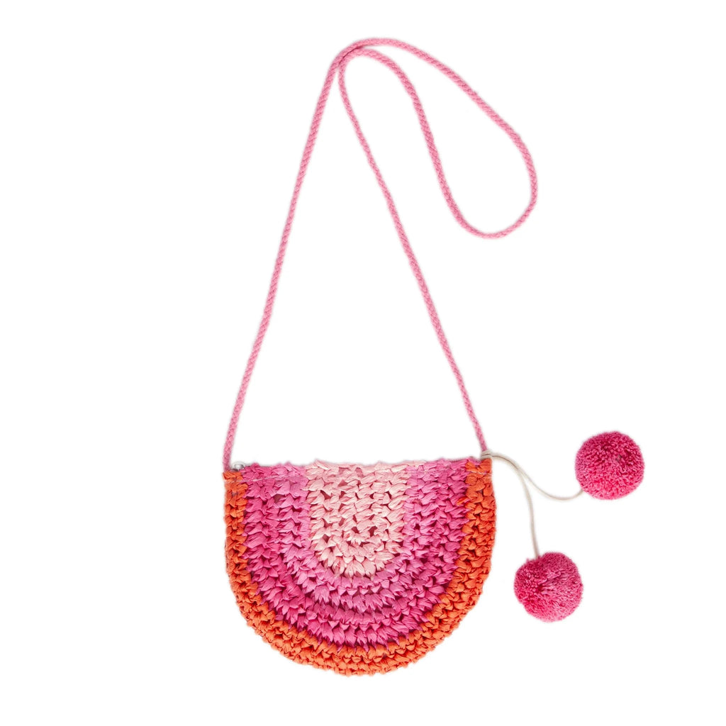 Acorn Pink Rainbow Straw Bag