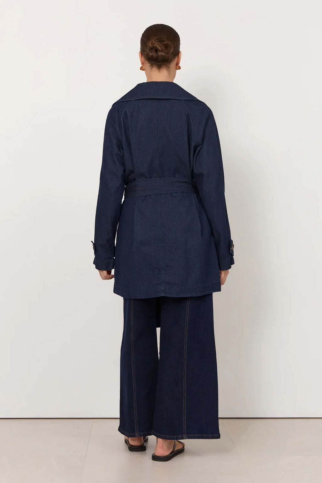 Adorne Paris Lightweight Denim Short Trench