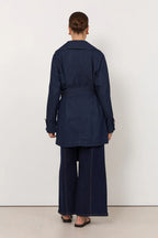 Adorne Paris Lightweight Denim Short Trench