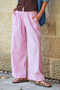 Ceres Life - The Lounge Pant - Hibiscus Pink Triple Stripe