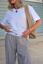 Ceres Life The Lounge Pant Toffee Check *PREORDER*