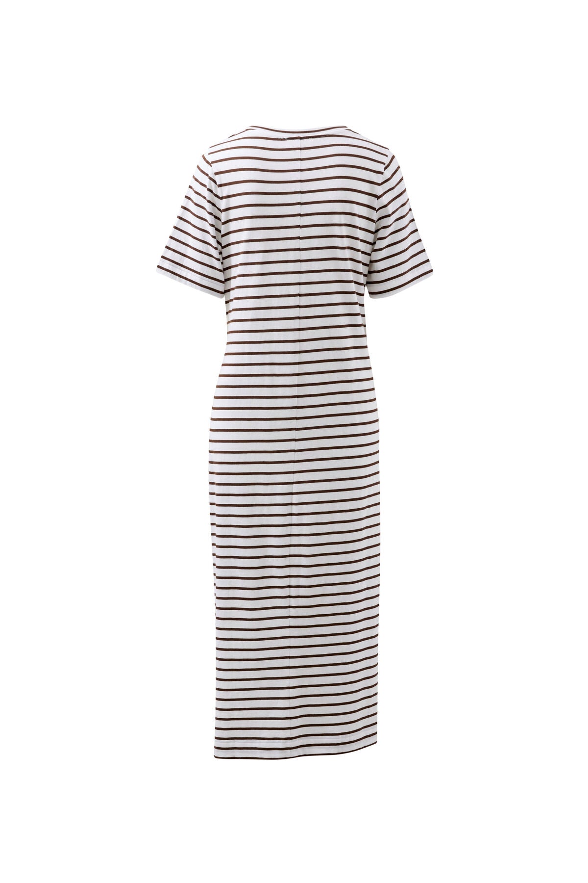 Ceres Life - Allora Tie Midi Tee Dress Choc Stripe