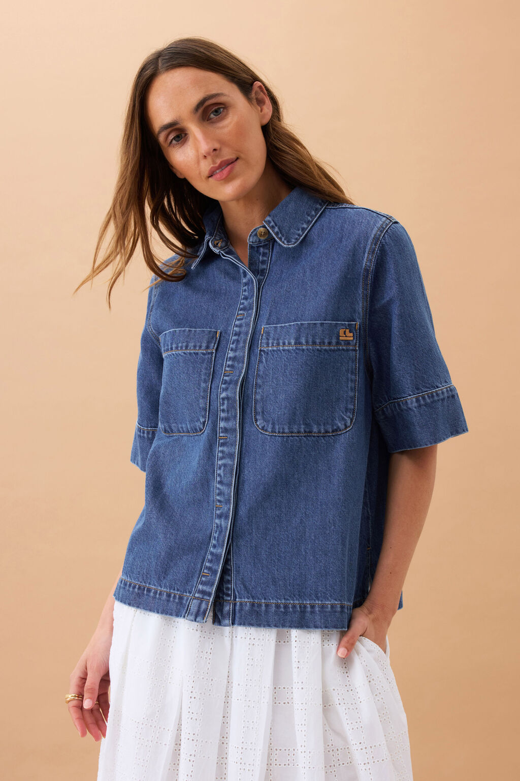 Ceres Life - Noa Short Sleeve Shirt - Indigo