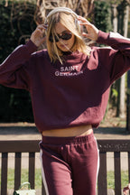 Araminta James Saint Germain Knit Sweatshirt- Red Wine