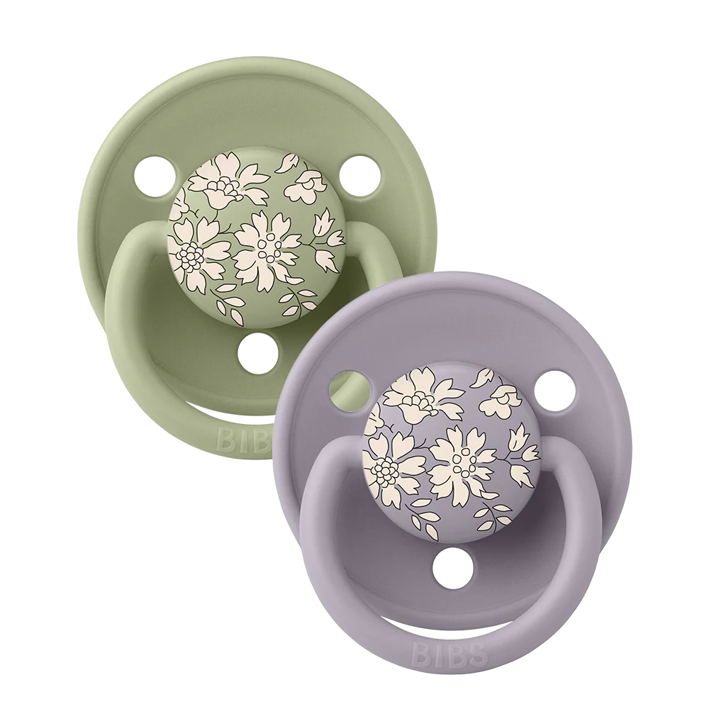 BIBS x LIBERTY De Lux Double Pack - Assorted (Round/Natural Rubber)