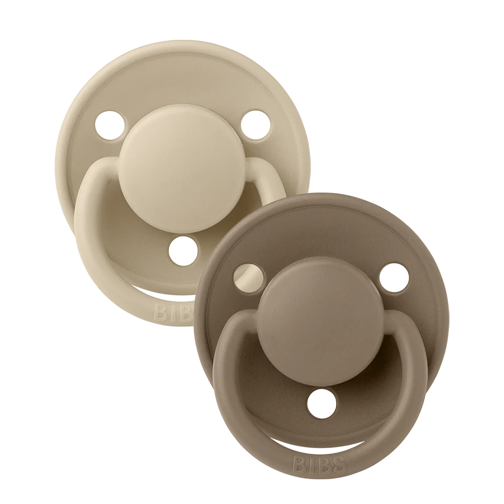 BIBS De Lux Soother Double Pack -Assorted (Round/Natural Rubber)