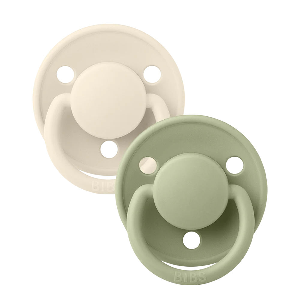 BIBS De Lux Soother Double Pack -Assorted (Round/Natural Rubber)