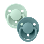 BIBS De Lux Soother Double Pack -Assorted (Round/Natural Rubber)