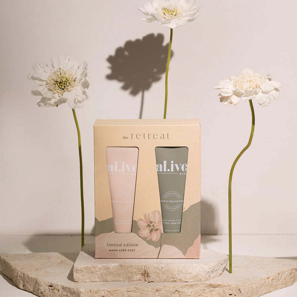 Al.ive Body The Retreat Hand Care Duet - Applewood & Goji Berry + Green Pepper & Lotus