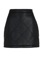 Ena Pelly Loretta Quilted Leather Mini Skirt
