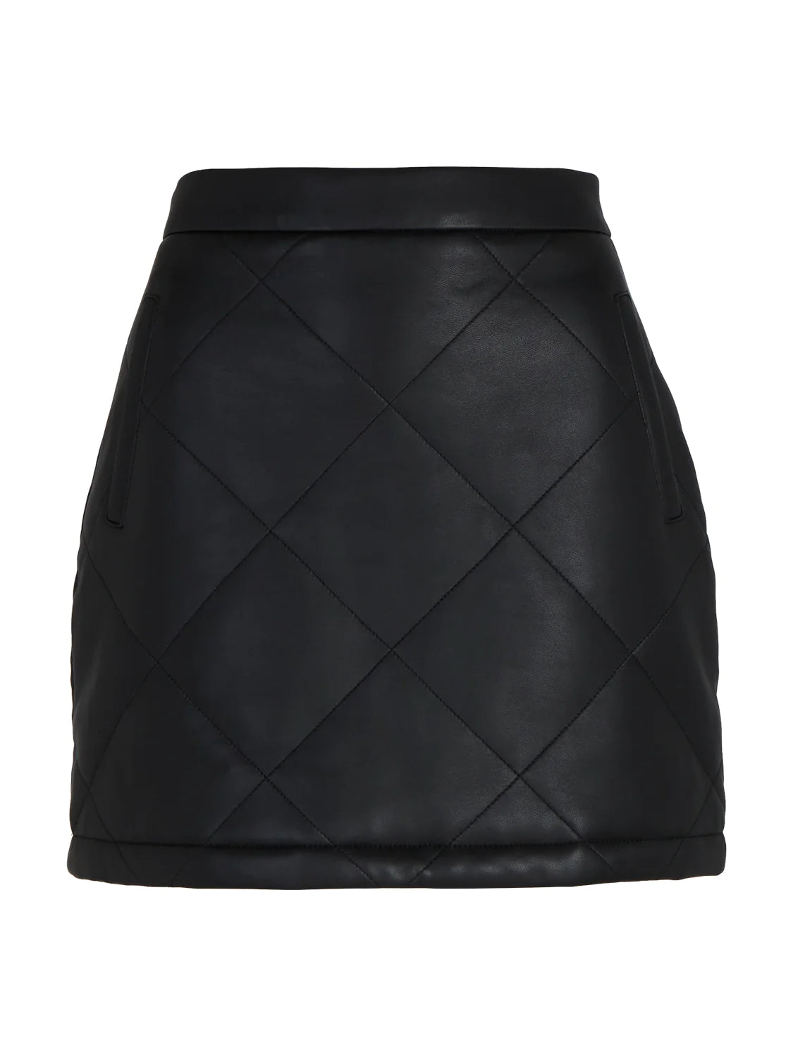 Ena Pelly Loretta Quilted Leather Mini Skirt
