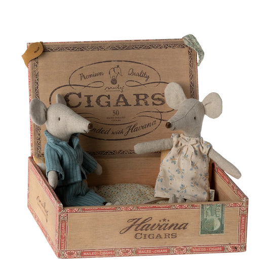 Maileg Mum And Dad Mice in Box