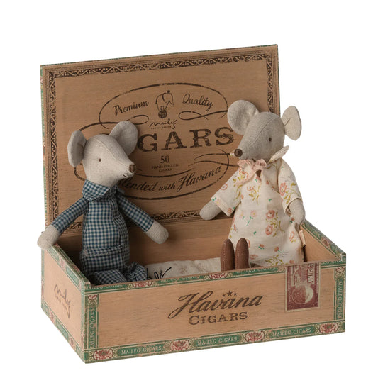 Maileg Grandma And Grandpa Mice in Box