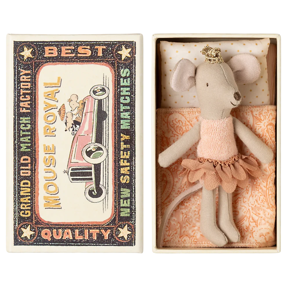 Maileg Princess Mouse in Matchbox