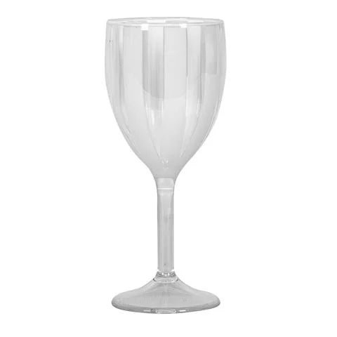 St Tropez White Stripe Wine Glass 200ml