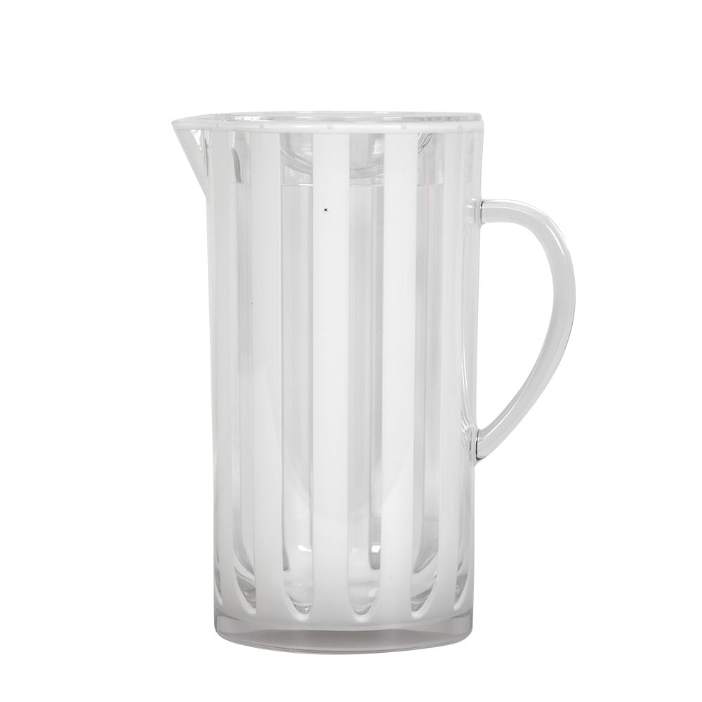 St Tropez White Stripe Pitcher/Jug 1.8L