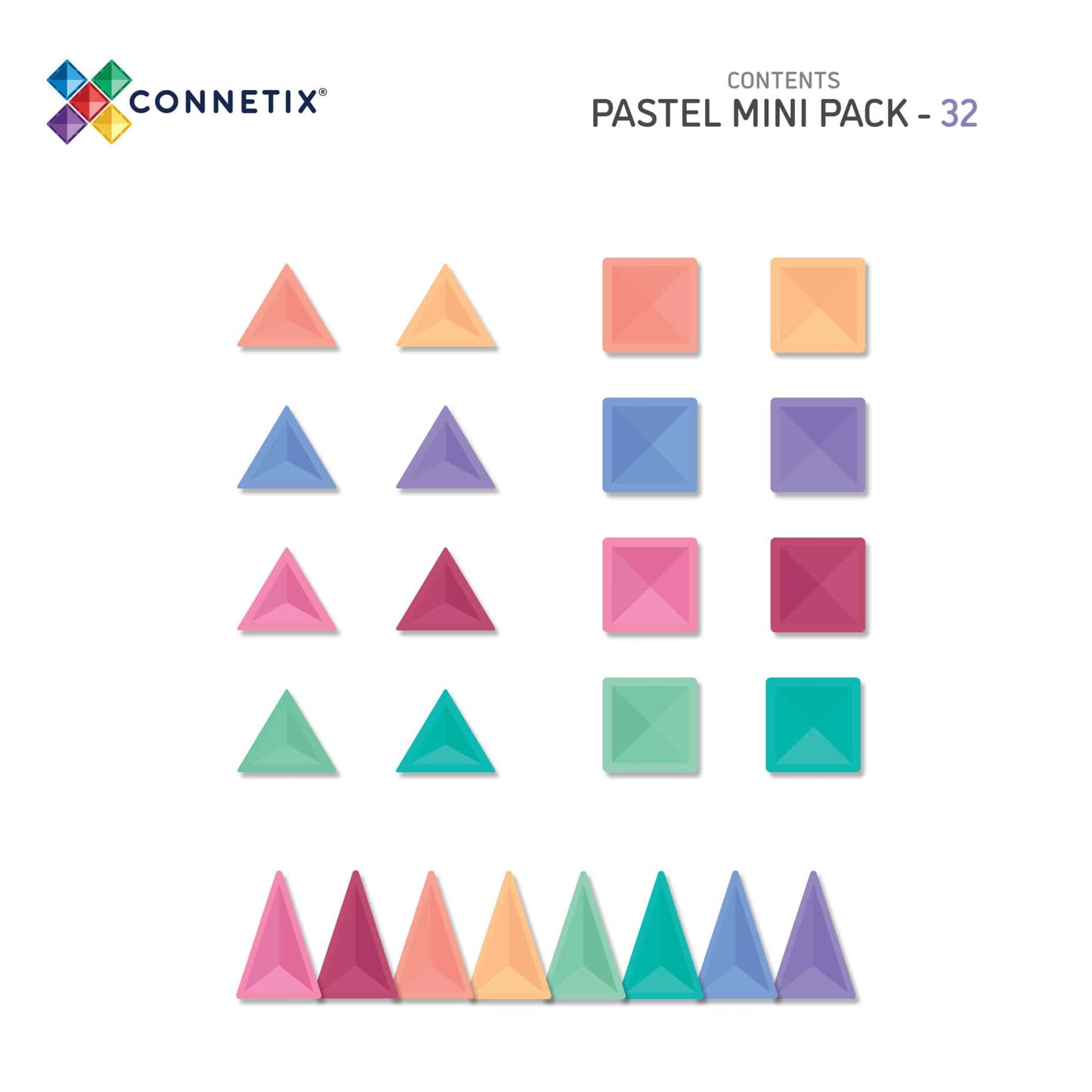 Connetix Pastel Mini Pack 32pc