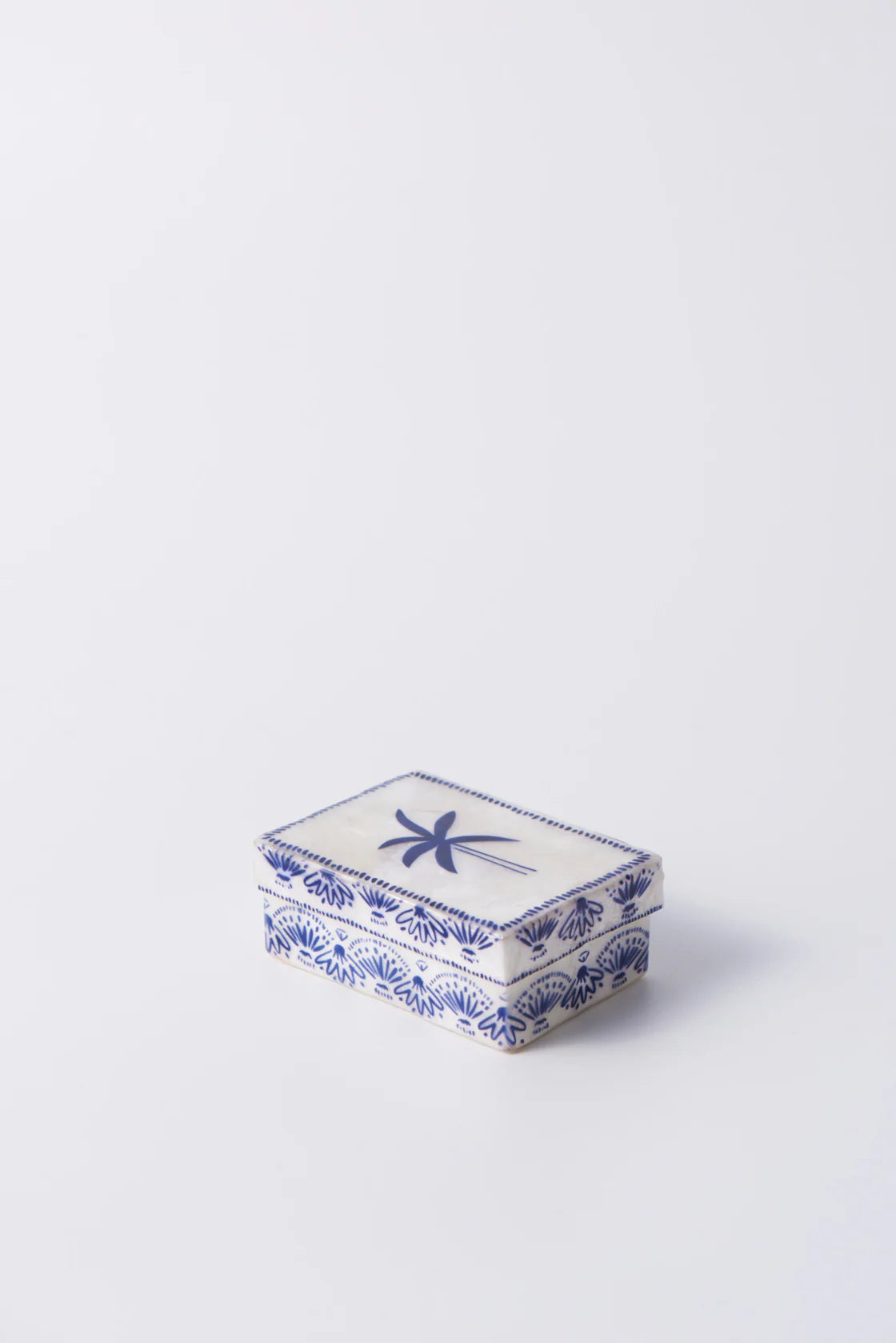 Jones & Co Atlantic Palm Box Blue