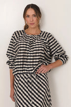 Adorne Yasmine Raglan Sleeve Gingham Top