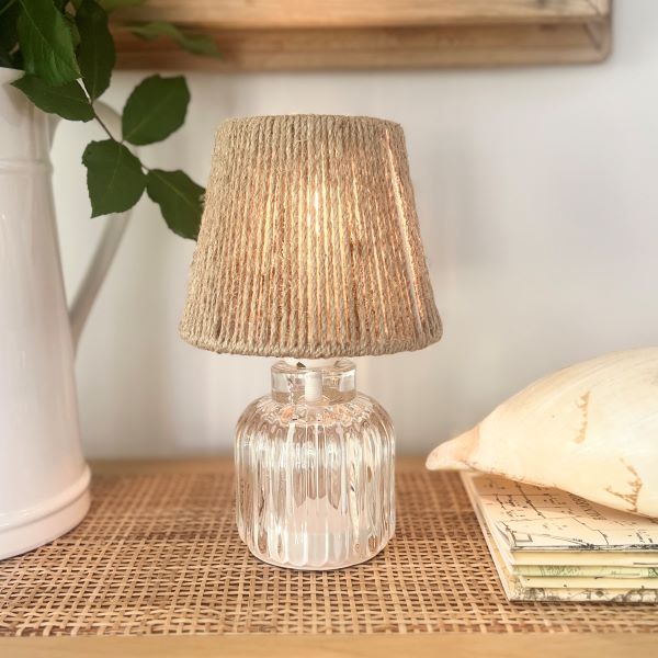 Mediterranean Markets Ribbed Glass Lamp