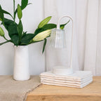Mediterranean Markets Glass White Lamp