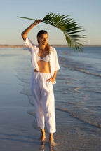 Pops + Co Summer White Pant