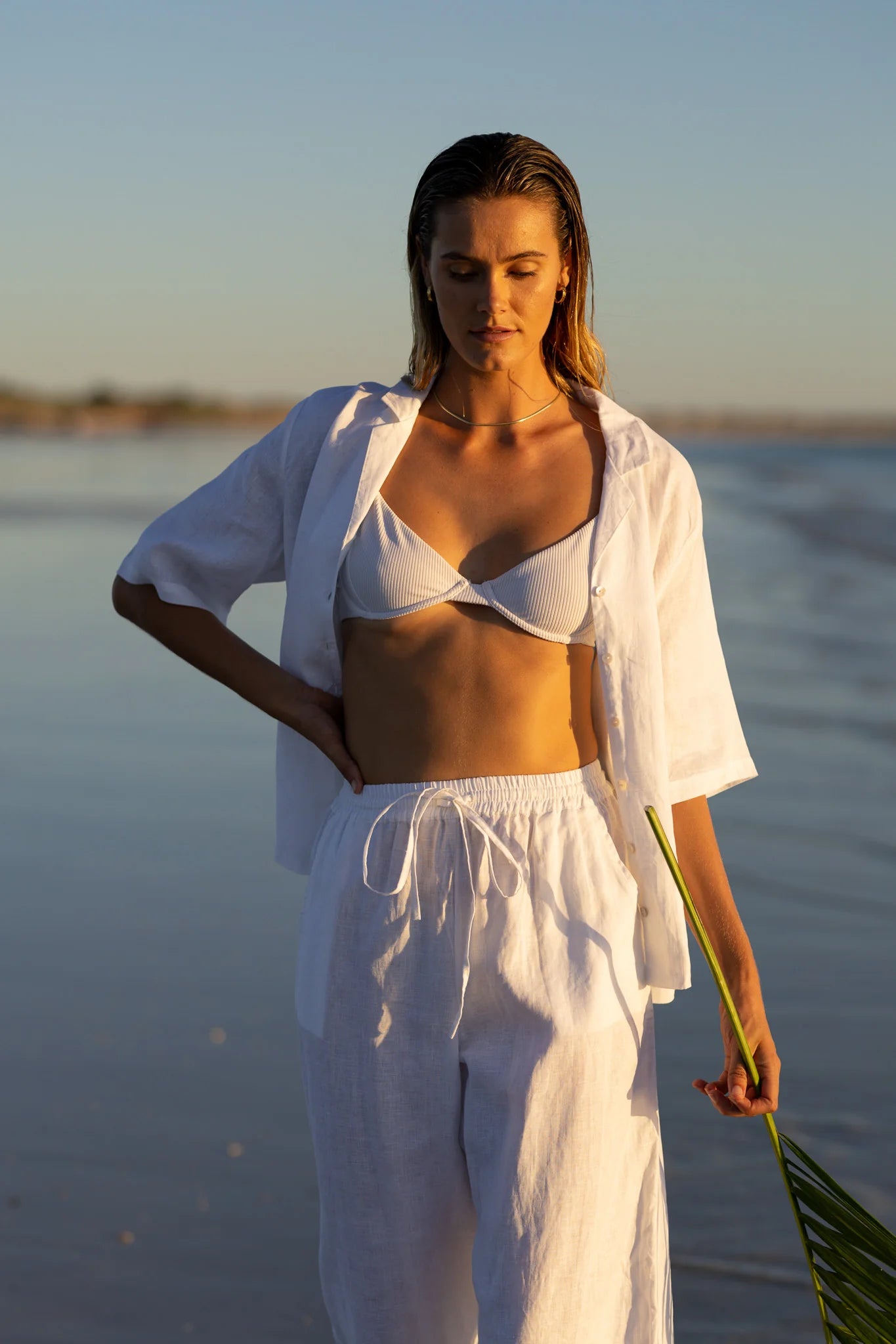 Pops + Co Summer White Pant