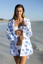 Pops + Co Bowie Shell Boyfriend Dress Shirt