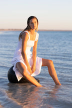 Pops + Co Goldie White Dress