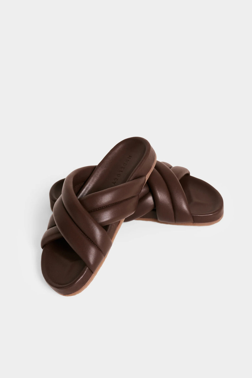 Nude Lucy Crossover Leather Slide