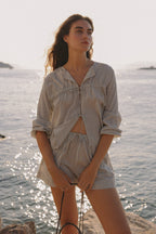 ARCAA Chloe Tie Ft Blouse - Black Check