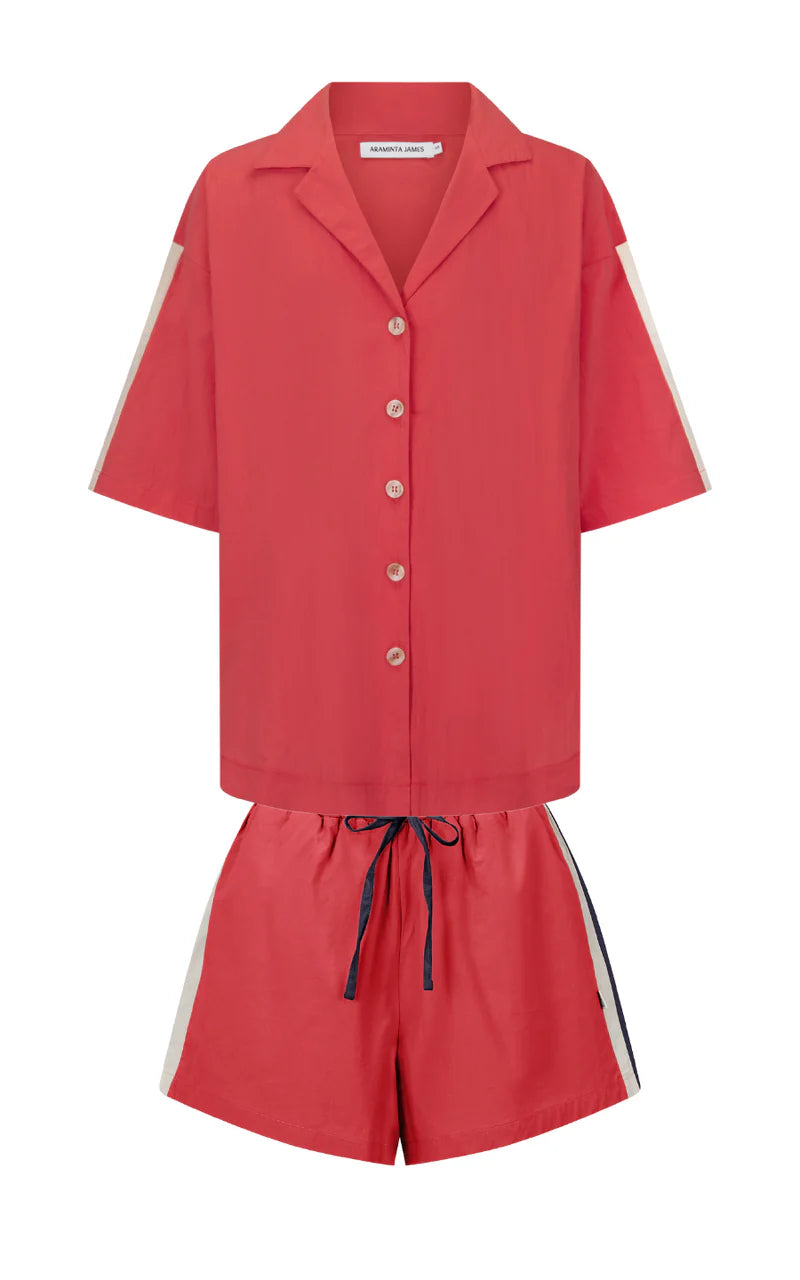 Araminta James San Sebastian Shirt Set Dusty Red