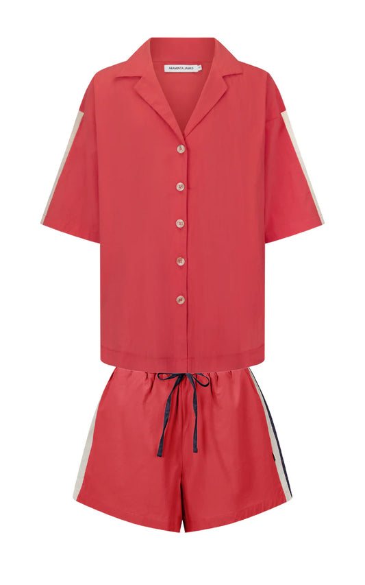 Araminta James San Sebastian Shirt Set Dusty Red